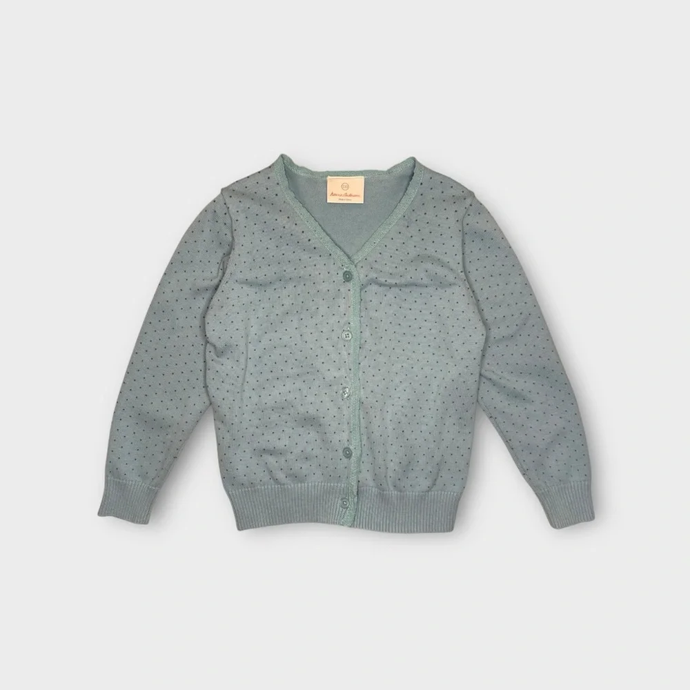 Hanna Andersson Polkadot Blue Cardigan Sweater